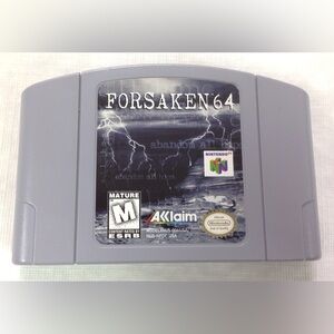VTG 1990s Y2K Nintendo N64 Forsaken 64 Video Game 1997 Gray Acclaim Works